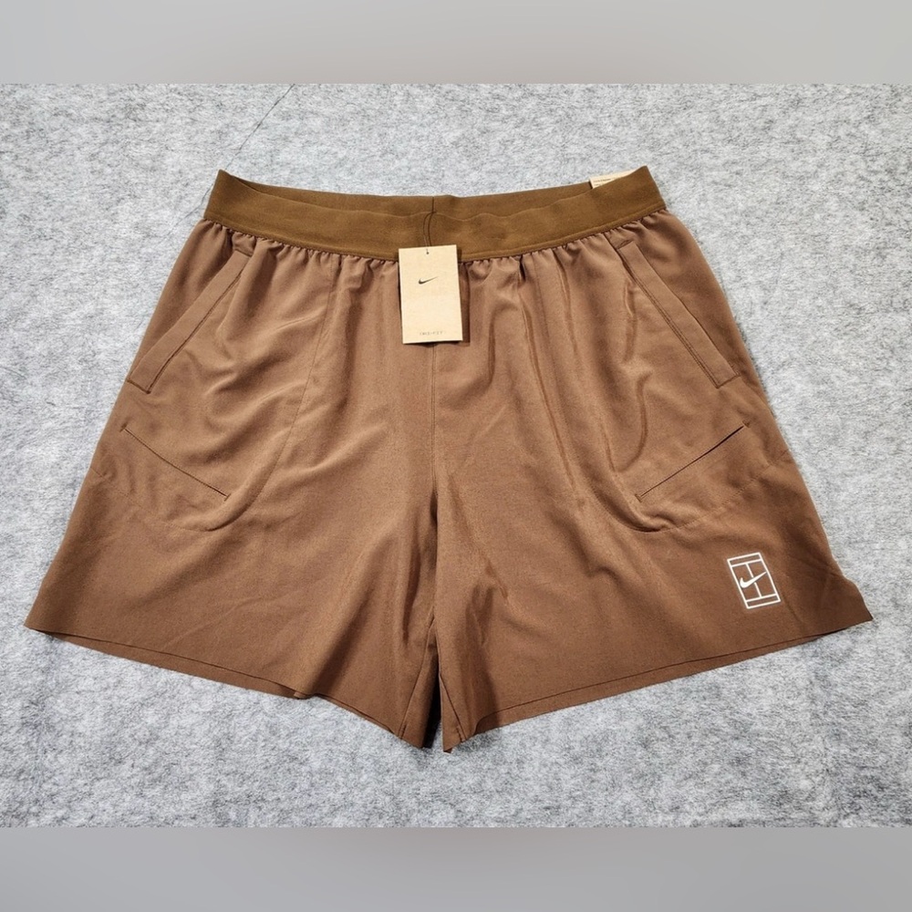 Size L - Nike Men's NikeCourt Advantage Dri-FIT 6" Tennis Shorts FZ6913-259 NEW